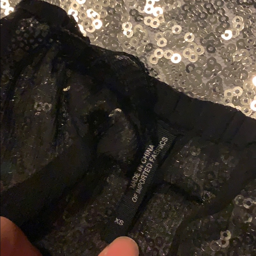 Guess Xs Sheer Top With Button/Bead/Ruffle Design - image 6